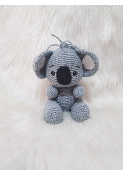 Amigurumi Organik Örgü Oyuncak Koala 1 Adet