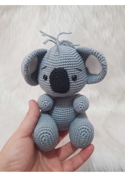 Amigurumi Organik Örgü Oyuncak Koala 1 Adet