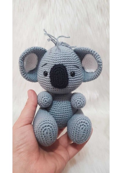 Amigurumi Organik Örgü Oyuncak Koala 1 Adet