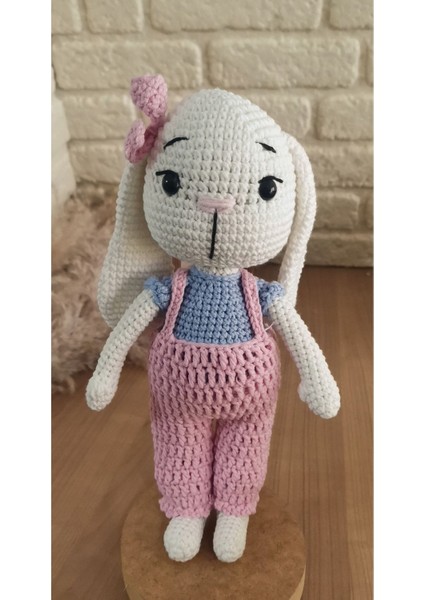 Elite Amigurumi Oyuncak Tavşan Tulumlu Lena 1 Adet