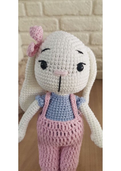Elite Amigurumi Oyuncak Tavşan Tulumlu Lena 1 Adet