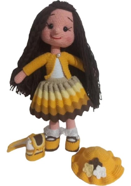 Şapkalı Başak Karnaval Bebek Amigurumi Organik Oyuncak 1 Adet fırsatları