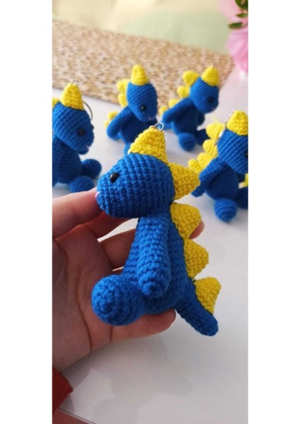 Amigurumi Maskot Dinazor Anahtarlik 1 Adet