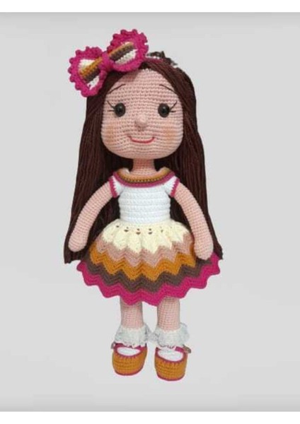 Kahve Karnaval Bebek Amigurumi Organik Oyuncak 1 Adet