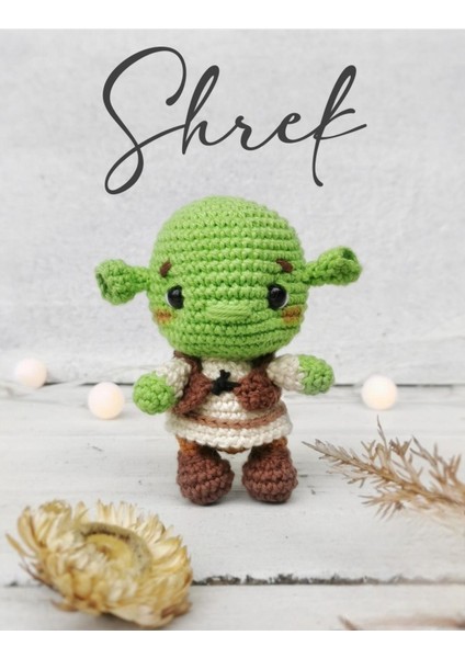 Amigurumi Oyuncak Shrek 12 cm 1 Adet