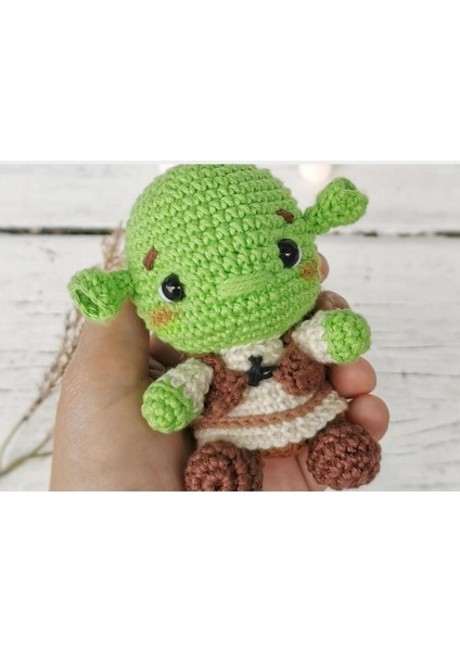 Amigurumi Oyuncak Shrek 12 cm 1 Adet modelleri