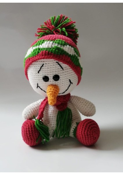 Ponçik Kardan Adam Amigurumi Organik Oyuncak 1 Adet