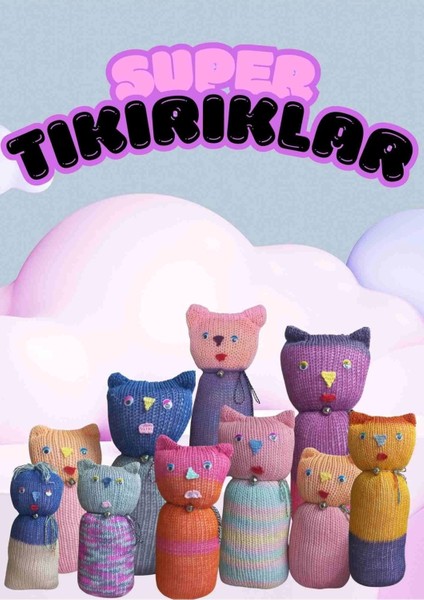 Elite Tıkırık Örgü Yastık Uyku ve Oyun Arkadaşı Cingöz - 45 cm 1 Adet