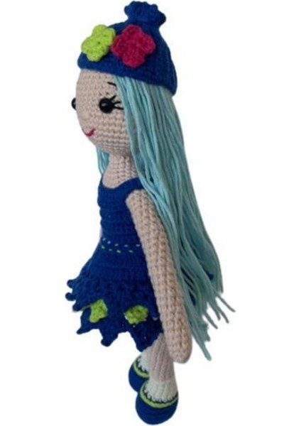Mavi Can Çiçeği Bebek Amigurumi Organik Oyuncak 1 Adet fiyatları