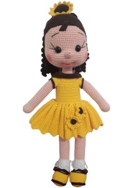 Güne Bakan Çiçeği Karnaval Bebek Amigurumi Organik Oyuncak 1 Adet