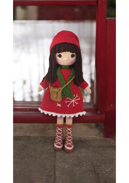 Amigurumi Oyuncak Bebek Kartanesi Kırmızı 1 Adet