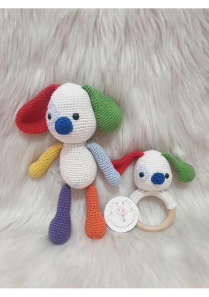 Amigurumi Organik Örgü Oyuncak Köpek Set 1 Adet