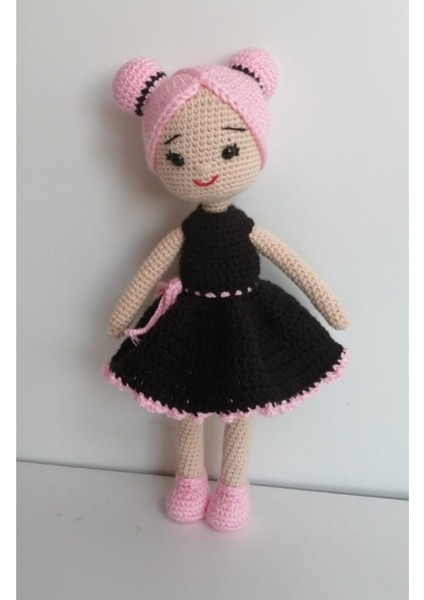 Siyah Küpe Çiçeği Amigurumi Organik Oyuncak 1 Adet