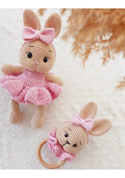 Amigurumi Pembe Elbiseli Tombik Tavşan Set 1 Adet fiyatları