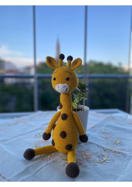 Benekli Zürafa Amigurumi Organik Oyuncak 1 Adet