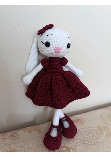 Amigurumi Uzun Kulak Tavşan Organik Oyuncak 1 Adet
