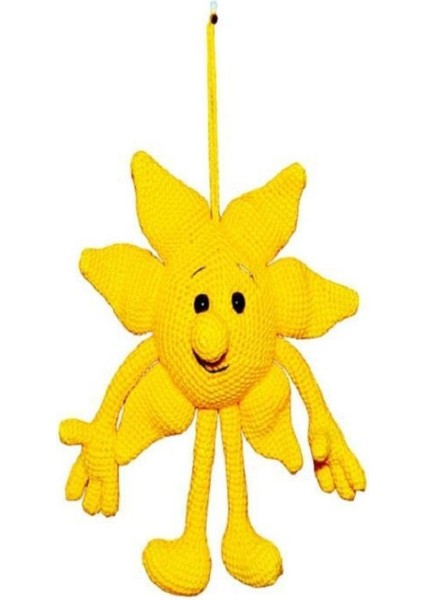 Neşe Dolu Güneş Süsü Amigurumi Organik Oyuncak 1 Adet
