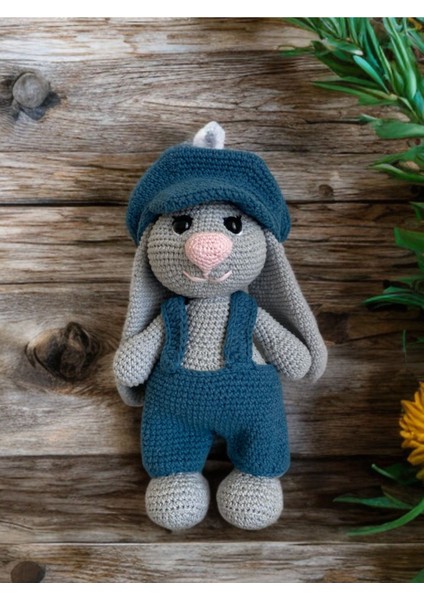 Elite Amigurumi Sevimli Tulumlu Tavşan 30CM 1 Adet