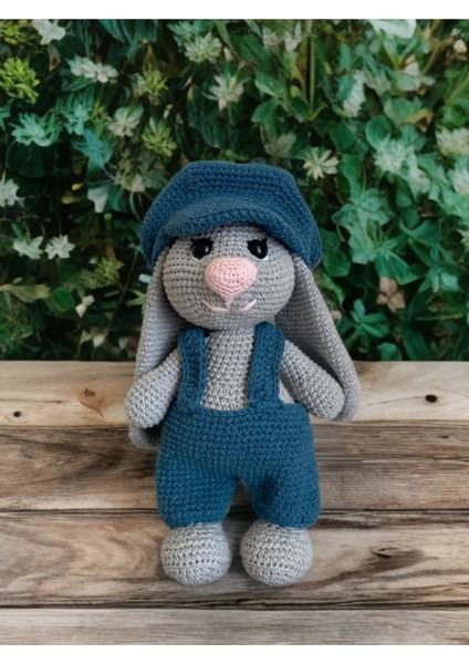Elite Amigurumi Sevimli Tulumlu Tavşan 30CM 1 Adet