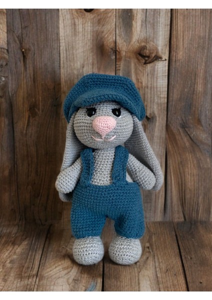 Elite Amigurumi Sevimli Tulumlu Tavşan 30CM 1 Adet