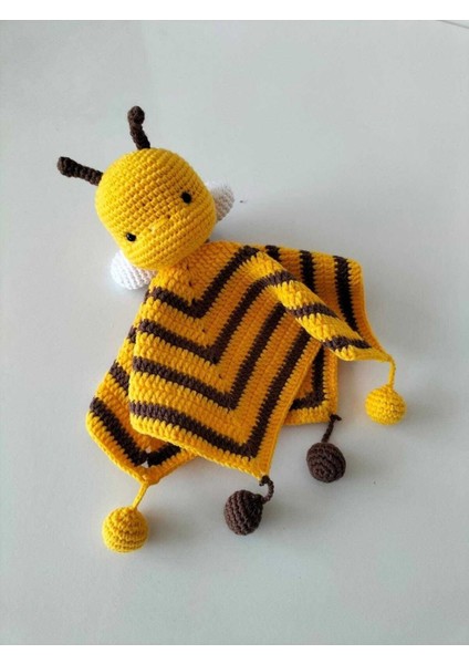 Amigurumi Arı Uyku Arkadaşı Yenidoğan Oyuncak 1 Adet