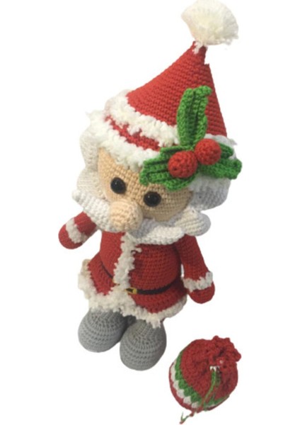 Çantalı Noel Baba Amigurumi Organik Oyuncak 1 Adet fiyatları