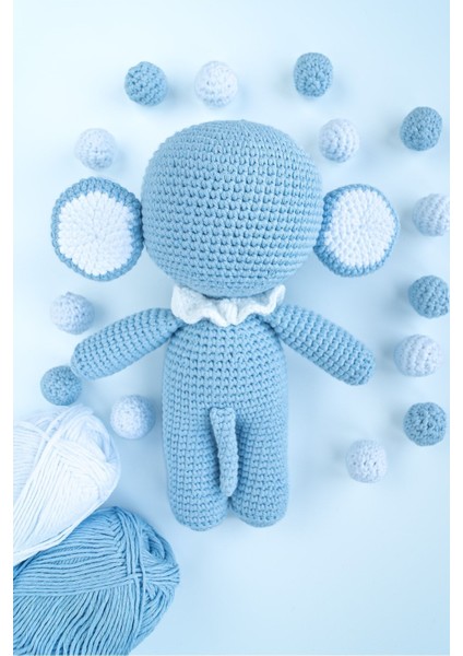 Uyku Arkadaşı Fil Oyuncak, Amigurumi Bebek, Uyku Arkadaşı, Örge Bebek Oyuncak 1 Adet