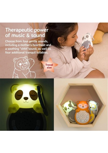 Elite Sweet Dreamz Panda, Işıklı Ses Makinesi, 8 Ses, Akıllı Sensörlü 1 Adet