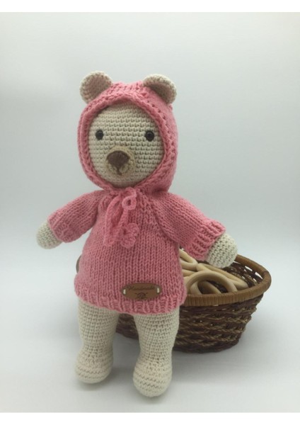 Elite Amigurumi Pembe Uyku Arkadaşı Ayıcık 30 cm 1 Adet