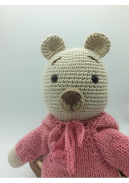Elite Amigurumi Pembe Uyku Arkadaşı Ayıcık 30 cm 1 Adet