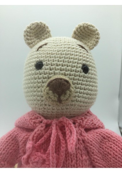 Elite Amigurumi Pembe Uyku Arkadaşı Ayıcık 30 cm 1 Adet