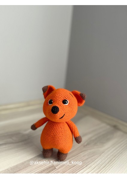 Elite Amigurumi Şirin Tilki Oyun Arkadaşı & Uyku Arkadaşı 1 Adet