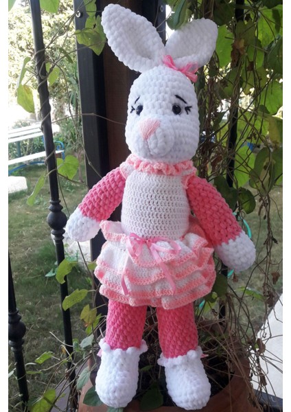 Elite Uyku Arkadaşı Organik Oyuncak Amigurumi Pembe Tavşan 1 Adet