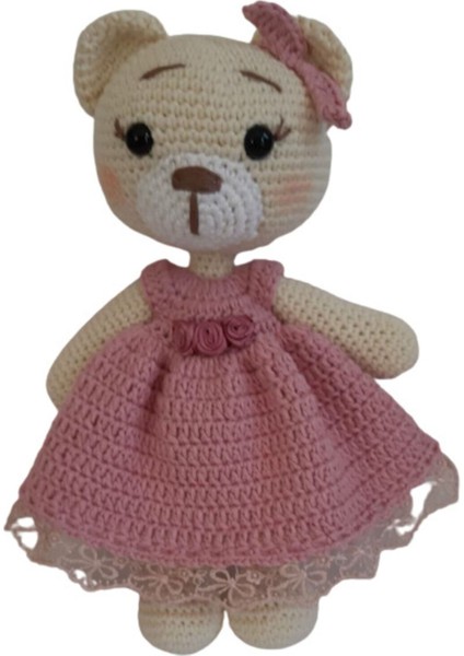 Sevimli Boz Ayıcık Amigurumi 1 Adet