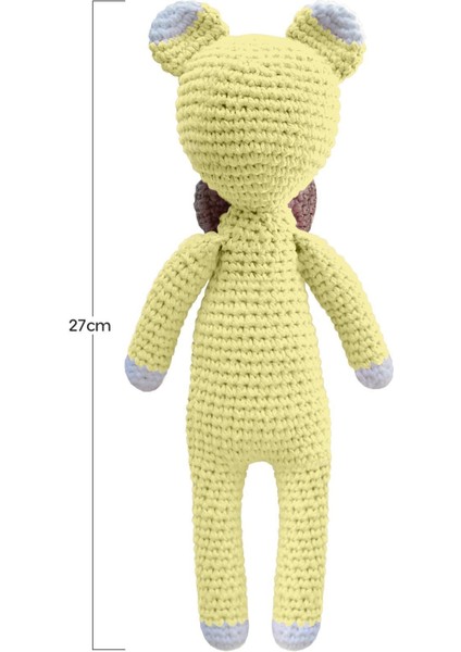 Bebek Hediye Seti Uyku Arkadaşı Emzik Zinciri Diş Kaşıyıcı Çıngırak Amigurumi Oyuncak Bebek 1 Adet