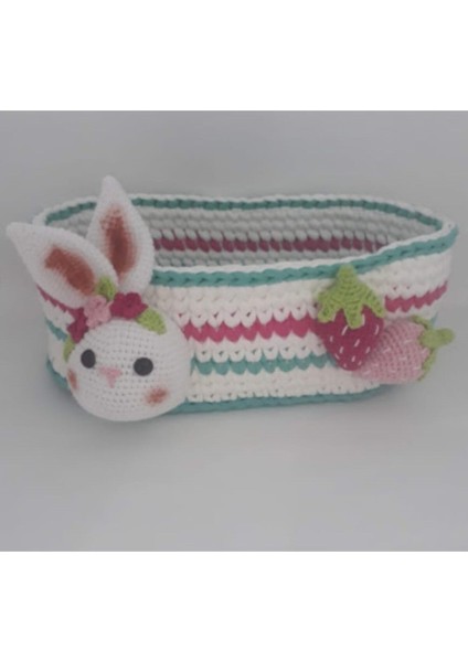 Tavşanlı Çilekli Oyuncak Sepeti Amigurumi Organik Oyuncak 1 Adet fiyatları