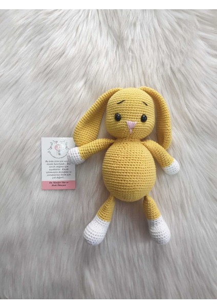 Elite Amigurumi Organik Örgü Oyuncak Tavşan 1 Adet