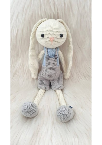Amigurumi Örgü Oyuncak Uyku Arkadaşı Tavşan 1 Adet