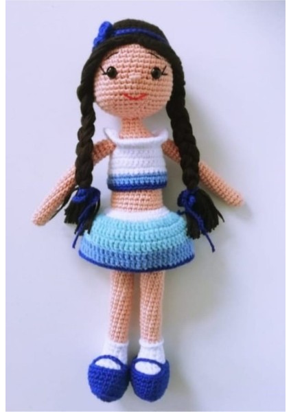 Mavi Güneş Bebek Amigurumi Organik Oyuncak 1 Adet