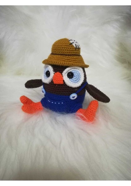 Yamalı Baykuş Amigurumi Organik Oyuncak 1 Adet