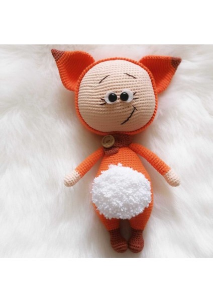 Fox Bonnie Amigurumi Organik Oyuncak 1 Adet