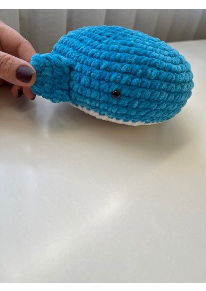 Amigurumi Ponçik Yunus Balığı Turkuaz Renk 1 Adet