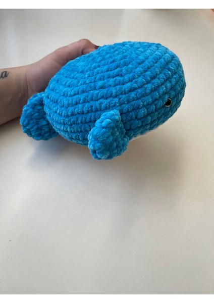 Amigurumi Ponçik Yunus Balığı Turkuaz Renk 1 Adet