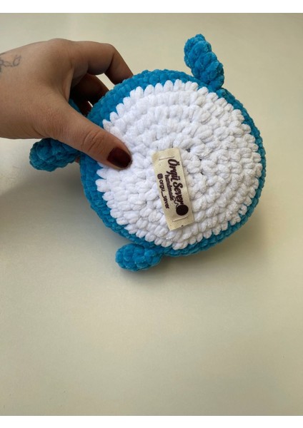 Amigurumi Ponçik Yunus Balığı Turkuaz Renk 1 Adet