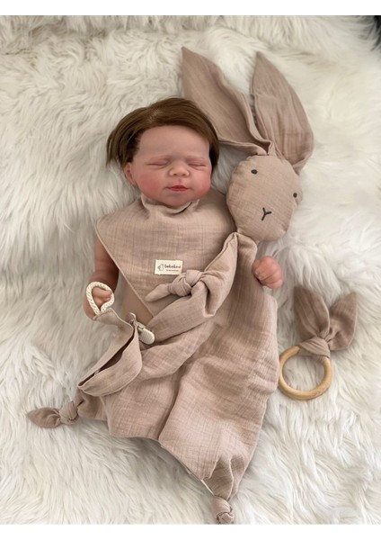 Elite Bebe Uyku Arkadaşı Emzik Tutacağı Ağız Mendili Müslin Set 1 Adet