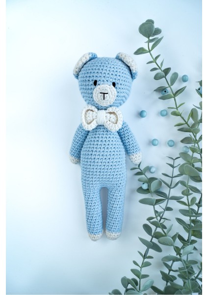 Uyku Arkadaşı Şirin Ayıcık Oyuncak, Amigurumi Bebek, Uyku Arkadaşı, Örge Bebek Oyuncak 1 Adet
