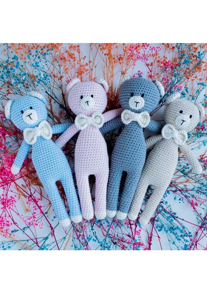 Uyku Arkadaşı Şirin Ayıcık Oyuncak, Amigurumi Bebek, Uyku Arkadaşı, Örge Bebek Oyuncak 1 Adet