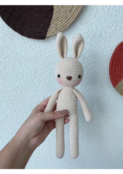Elite Amigurumi Uyku Arkadaşı Tavşan, Oyuncak Tavşan, El Yapımı Uyku Arkadaşı 1 Adet
