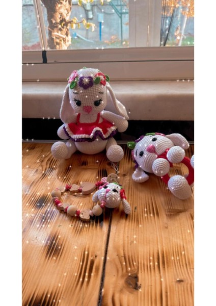 Elite Sevimli El Emeğim Amigurumi Tavşan Set Yenidoğan 1 Adet