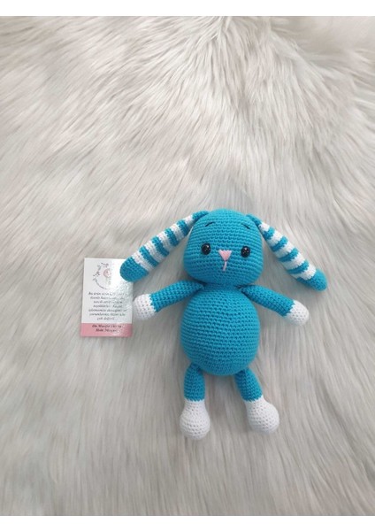 Amigurumi Organik Örgü Oyuncak Tavşan 1 Adet